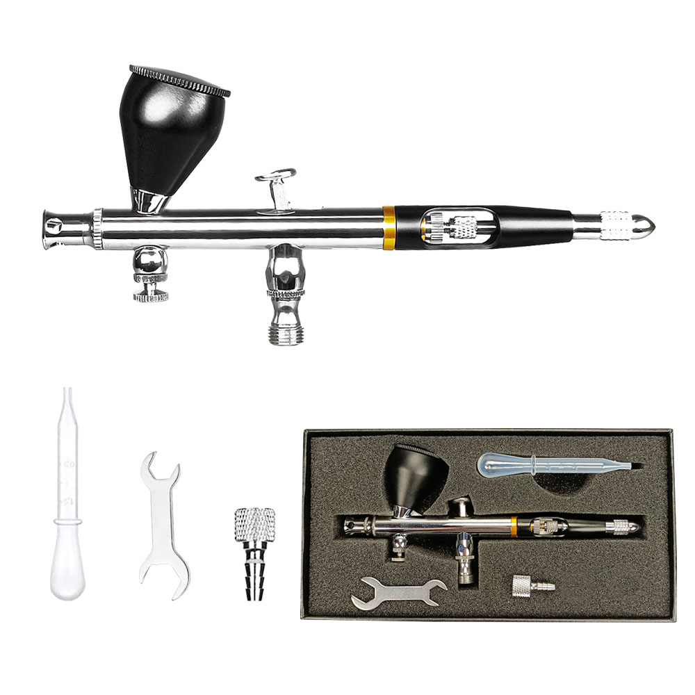 AR180T-0.2-0.3-0.5 mm Double Action Airbrush, Nail Makeup Tool, Body Tattoo, Sprayer, Cake, Toy Model