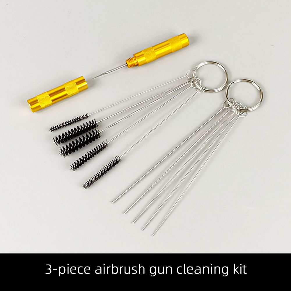 3-piece Spray Gun Cleaning Kit Spray Tool Airbrush Needle Nozzle Repair