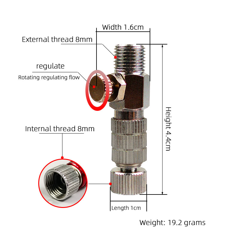 Airbrush Air Current  Brush Quick Release Adapter Fitting Control Valve Quick Disconnect Tool for 1/8-inch Sprayer Gun