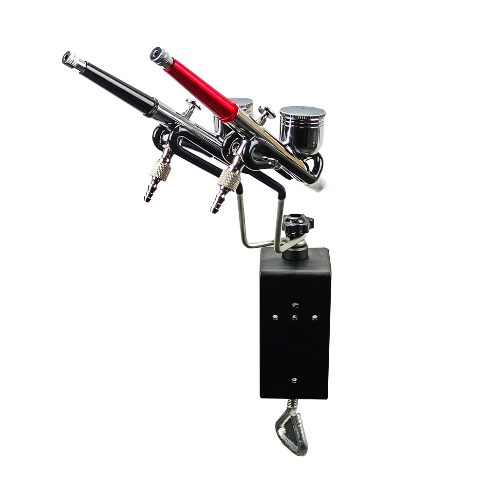 Airbrush Holder for Storage the Clamping Spray Gun Holder Can Hold up to 2 Spray Guns black(图5) Airbrush Holder for Storage the Clamping Spray Gun Holder Can Hold up to 2 Spray Guns black