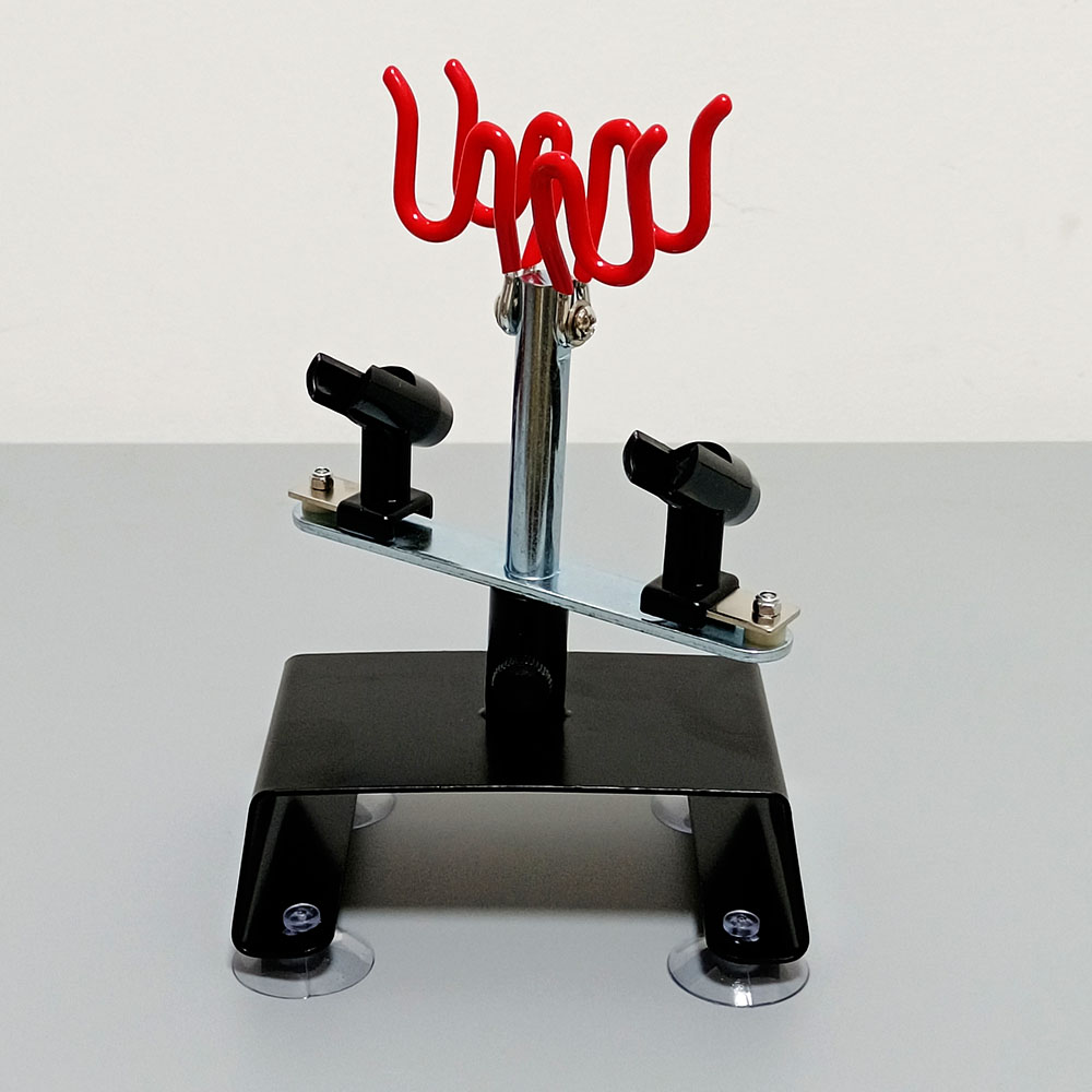 Airbrush 4 Gun Stand Station Rotate and tilt tabletop Gun accessories and supplies for workshop or workshop use（black）