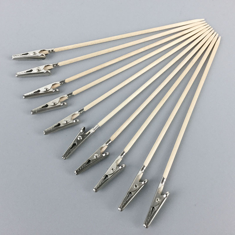Memo Clip 10 Pieces Durable Alligator Clip Stick Set Painting Stand Base Modeling Tools for Airbrush Hobby Model Parts